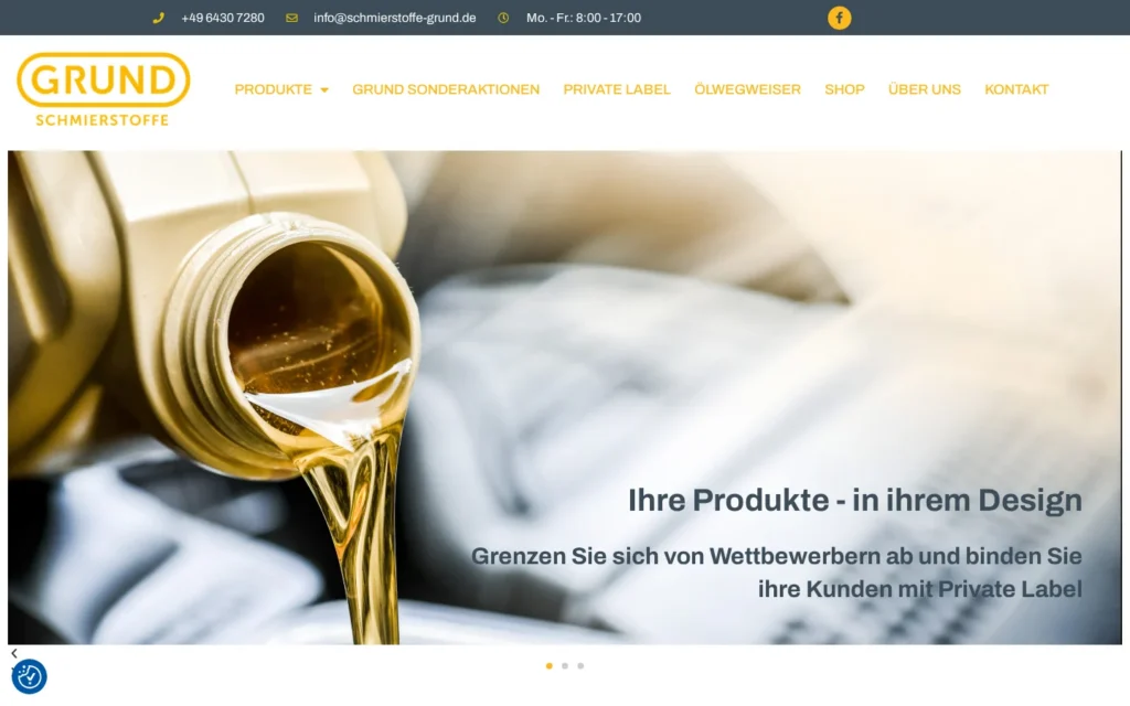 Startseite der GRUND GmbH